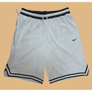 Nike Dri-Fit White & Black Athletic Shorts Large